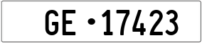 Trailer License Plate